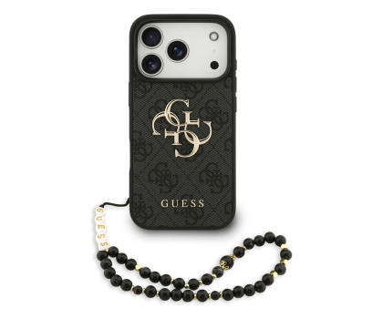Etui do telefonów Guess 4G Strap 4G Classic Logo do iPhone 17 Pro czarny
